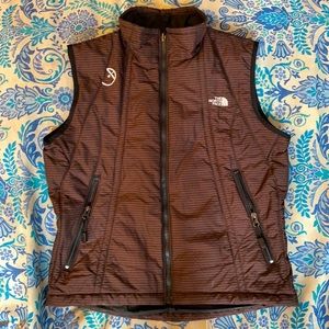 North Face brown light puffy vest!! Barely worn, perfect condition for fall!